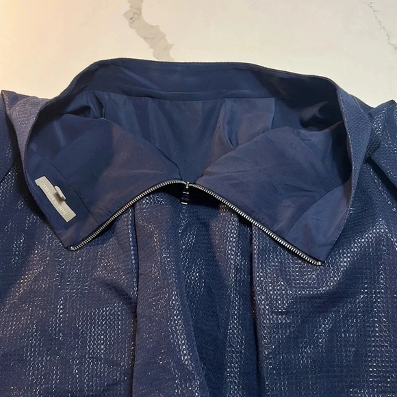 Banana‎ Republic Navy pleated skirt  with metallic threading. Size 6P - Picture 5 of 10